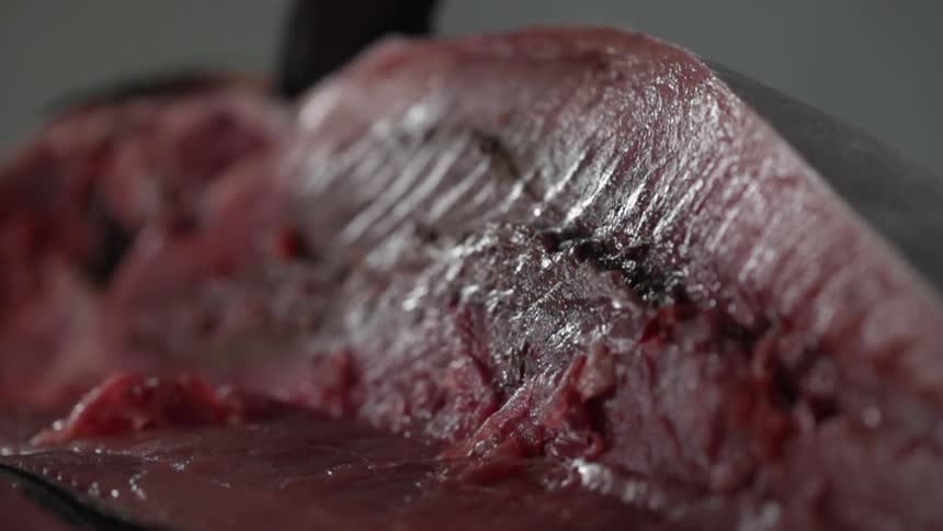 A fish is cut open