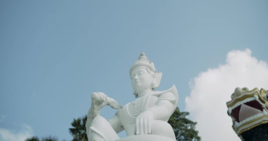 A white asian style statue