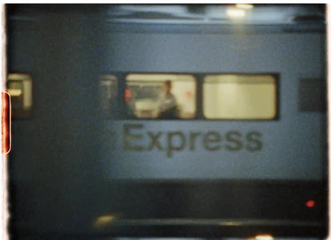 Train driving by Super 8