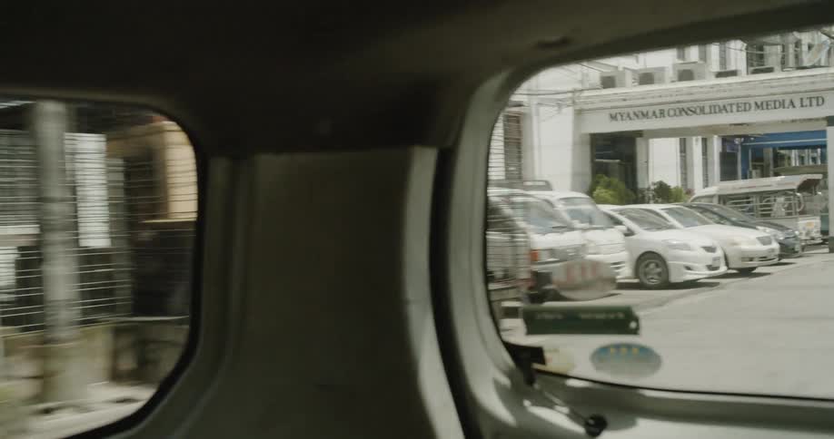 Vehicle travels down the road past other vehicles