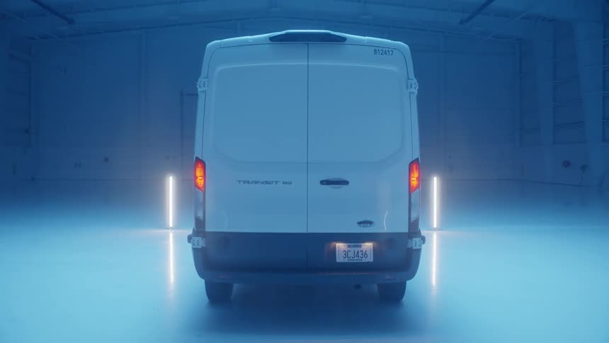 Vehicle travels between the lights as its rear lights flash