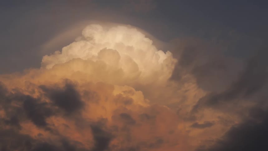 Clouds float in the sky