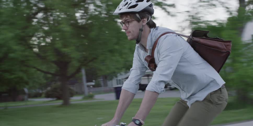 A person riding a bike