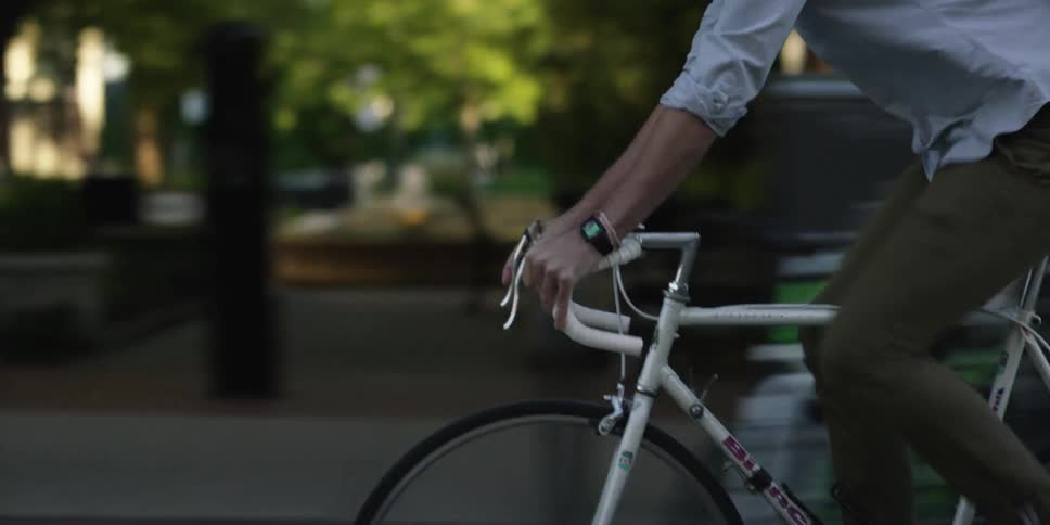 A person riding a bike