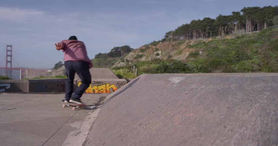 The skate park only has one person