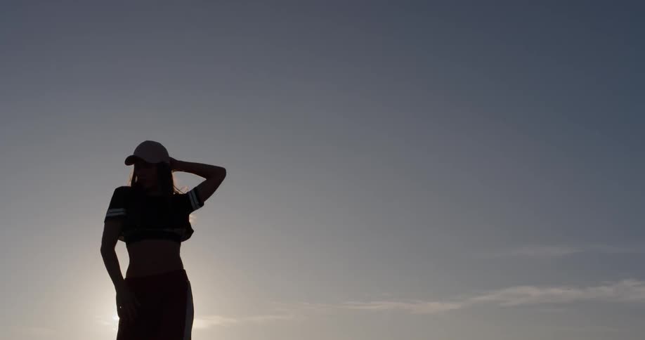 Hip Hop Dancer On Rooftop