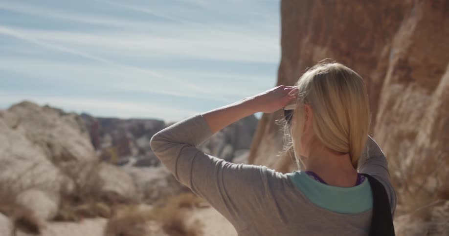 Woman Exercising In The Desert
