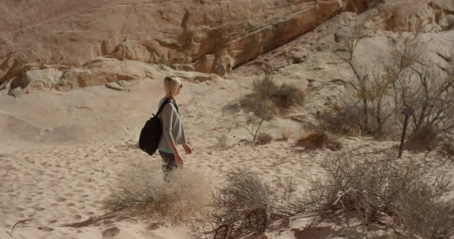 Woman Exercising In The Desert