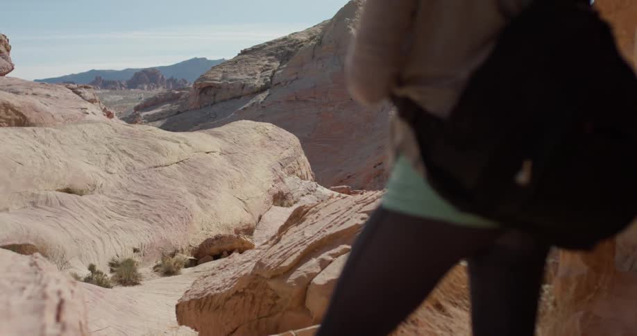 Woman Exercising In The Desert