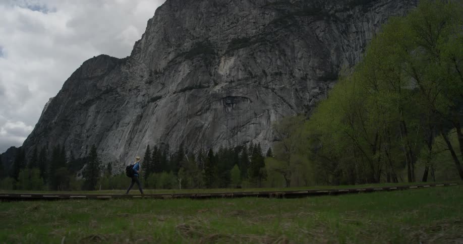 Woman Hiking In Nature