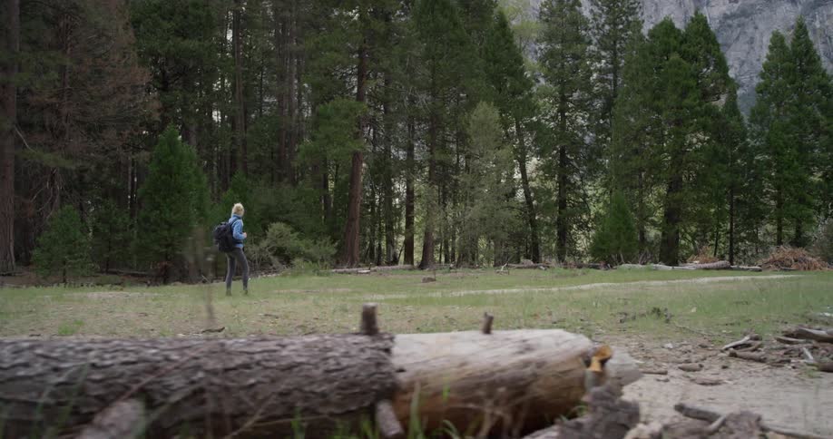 Woman Hiking In Nature