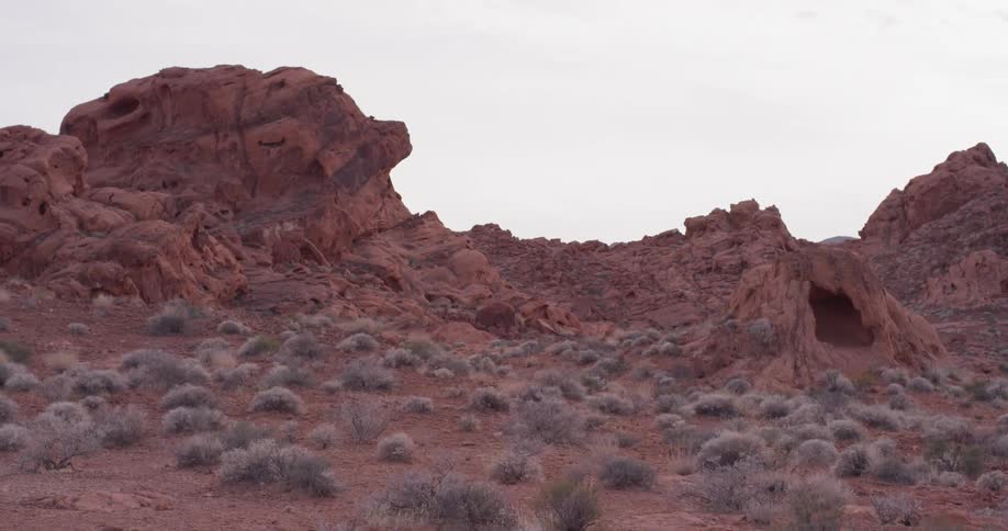 The desert has heavy clouds above