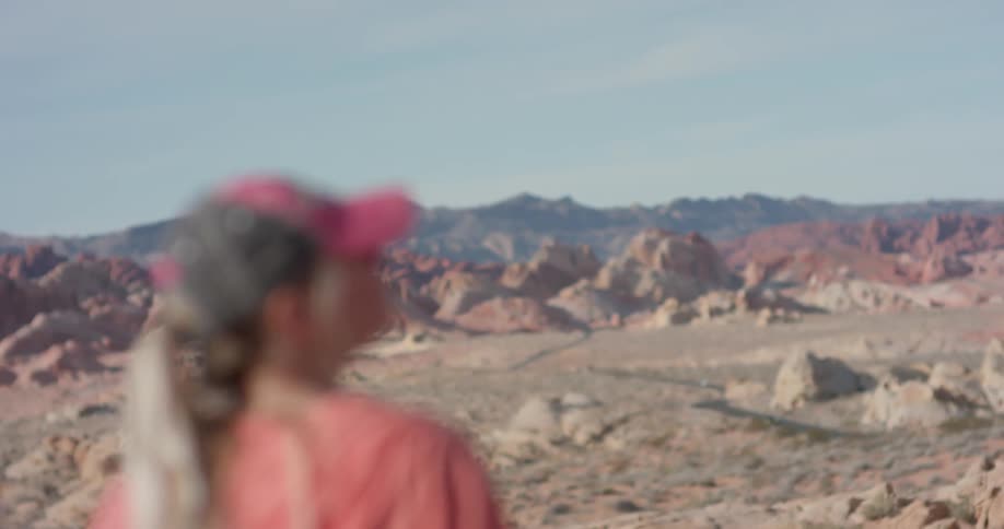 Woman Exercising In The Desert