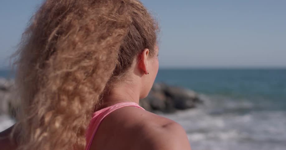 Woman Running In Nature