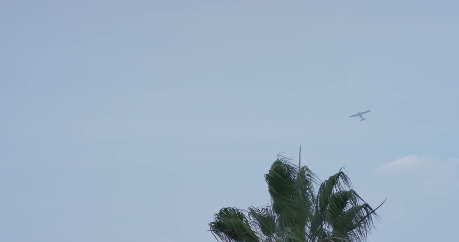 A plane ascends into the sky