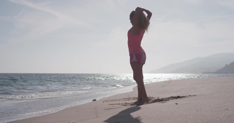 Woman Running In Nature