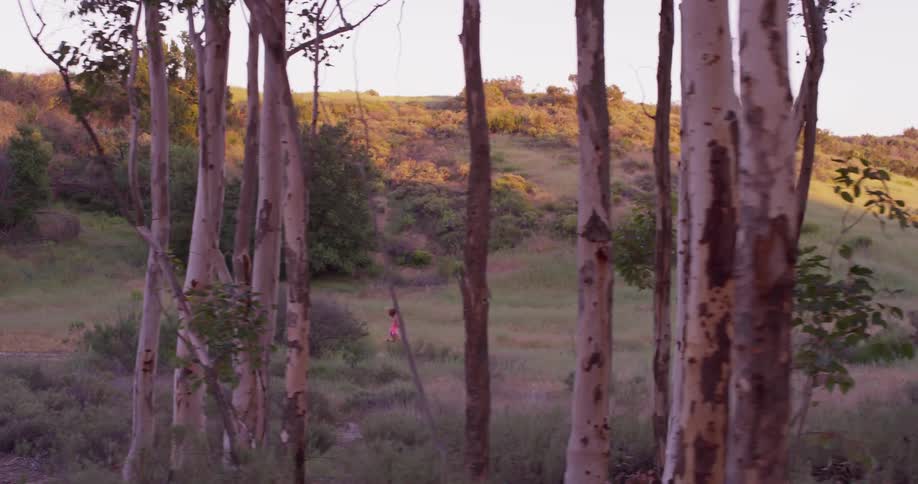 Woman Running In Nature
