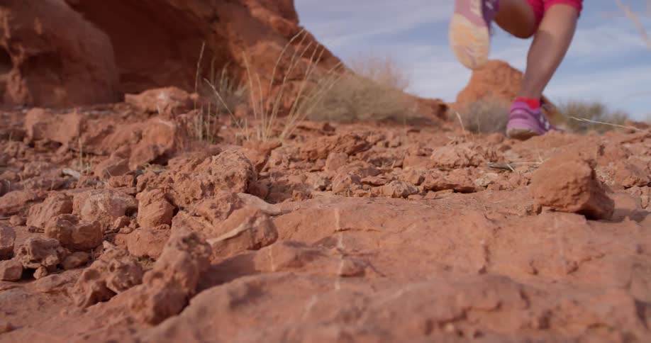 Woman Exercising In The Desert