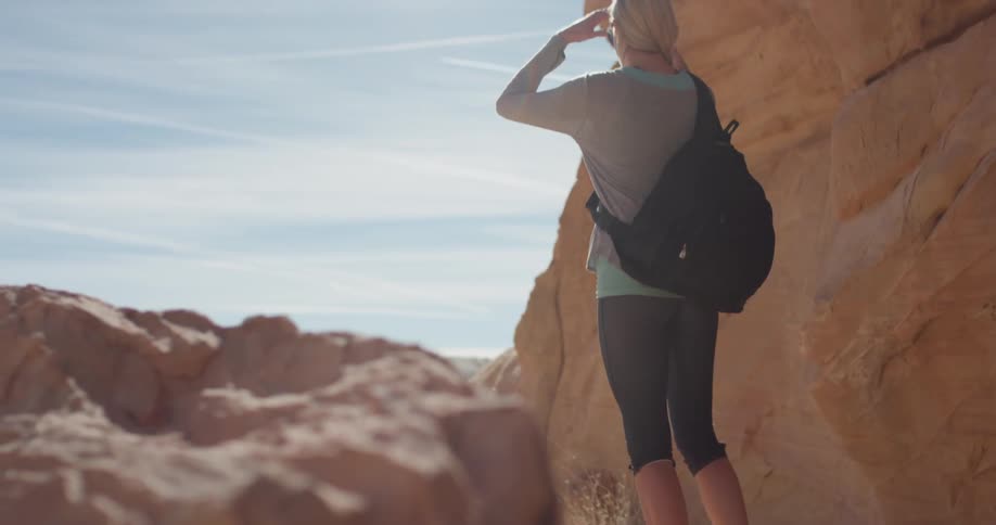 Woman Exercising In The Desert