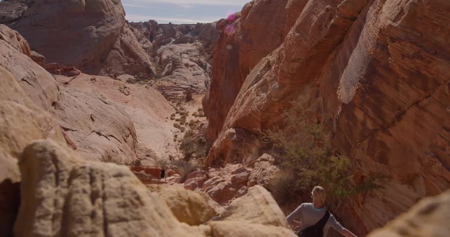 Woman Exercising In The Desert