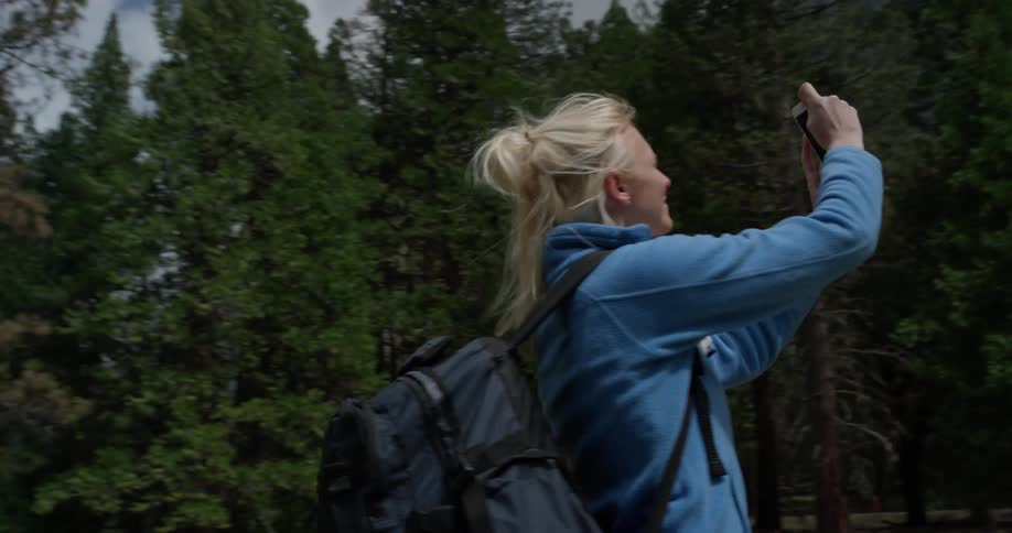Woman Hiking In Nature