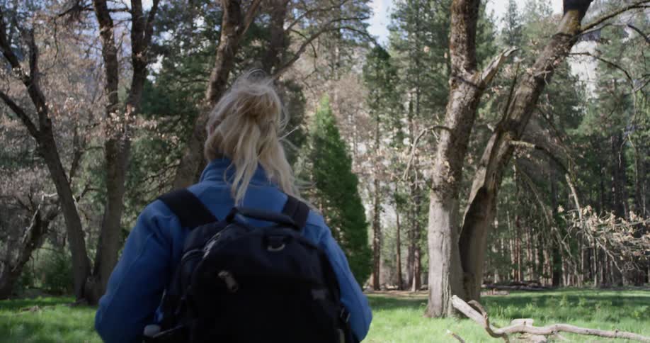 Woman Hiking In Nature