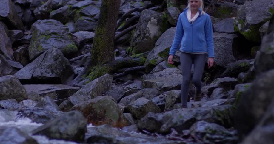 Woman Hiking In Nature