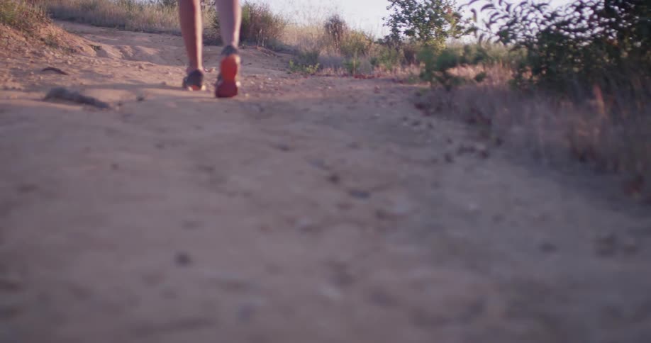 Woman Running In Nature