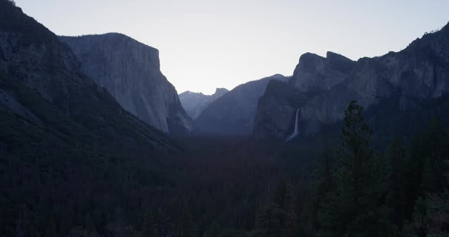 The mountains are all covered by shadow