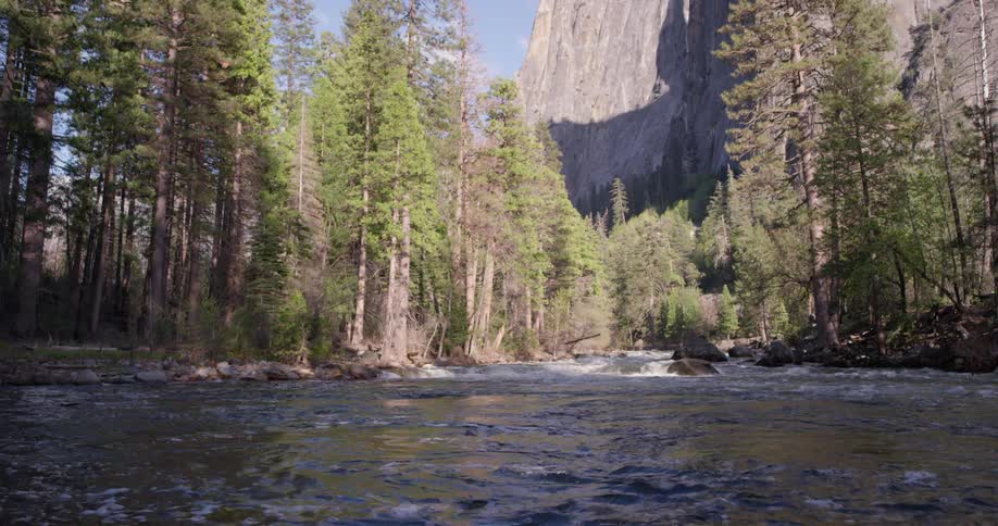 The water is rough near this stream