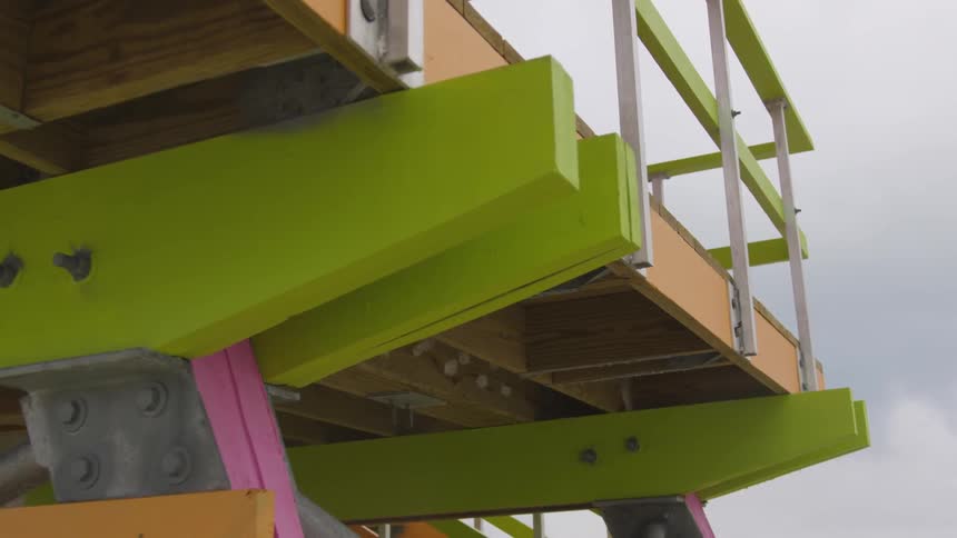 The deck is yellow in places