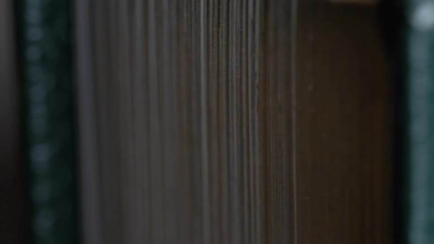 The book cover is made of leather