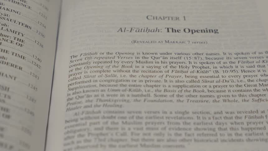 A book is lying open to chapter 1 of its contents