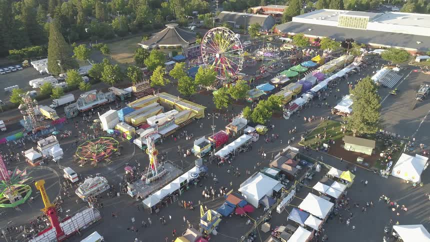 The carnival is full of many people