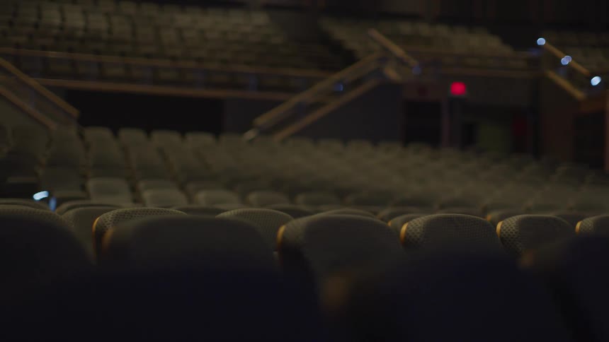The auditorium is empty