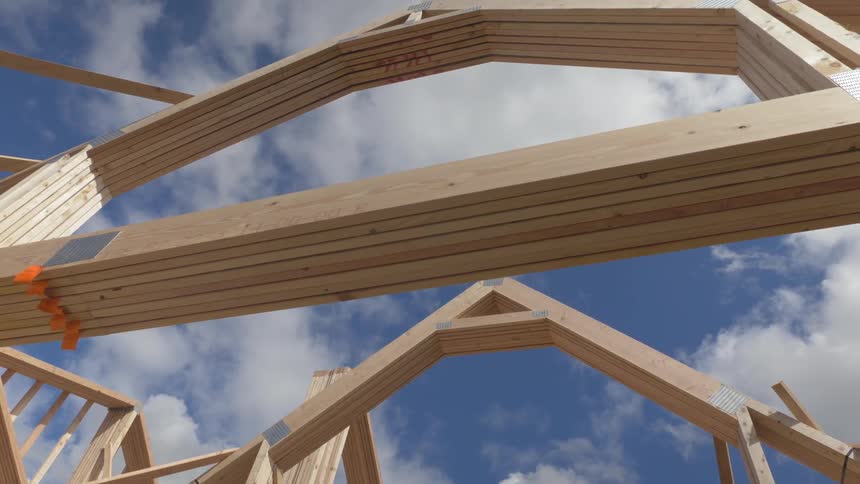 Beams of a wooden structure