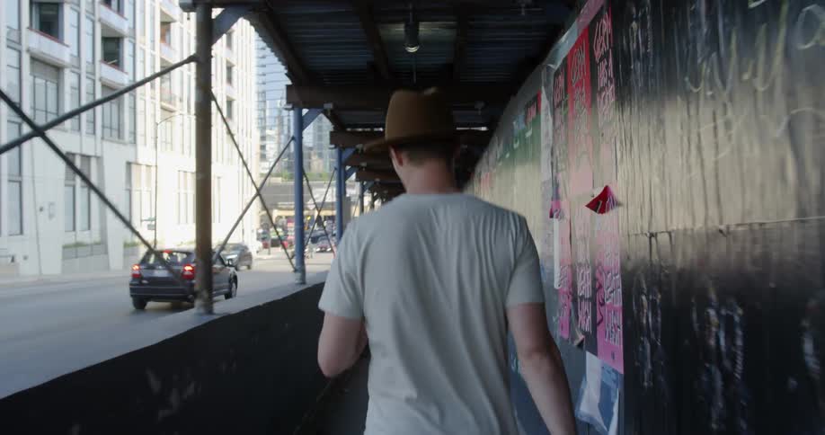 Photographer Walking in Chicago City