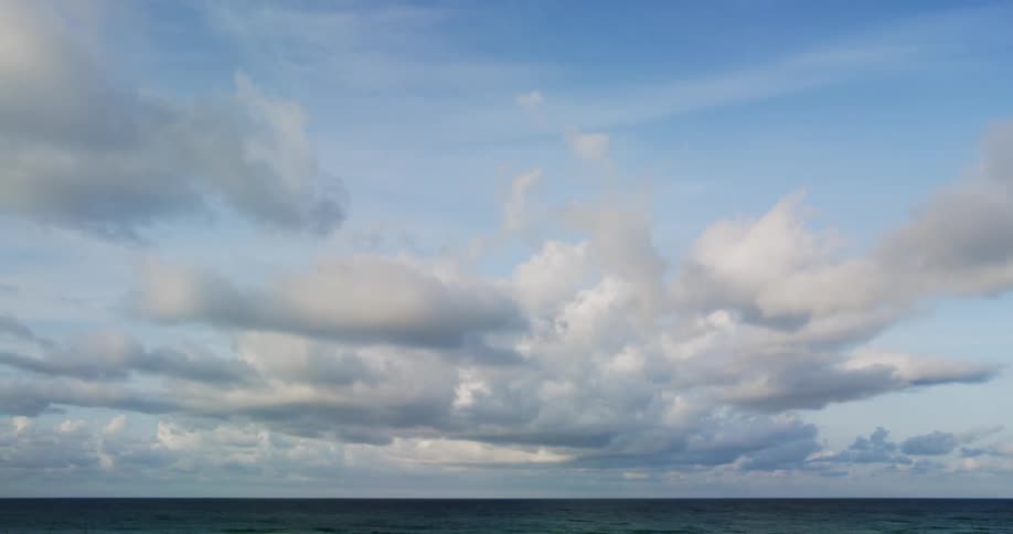View of the water with a partially cloudy sky above