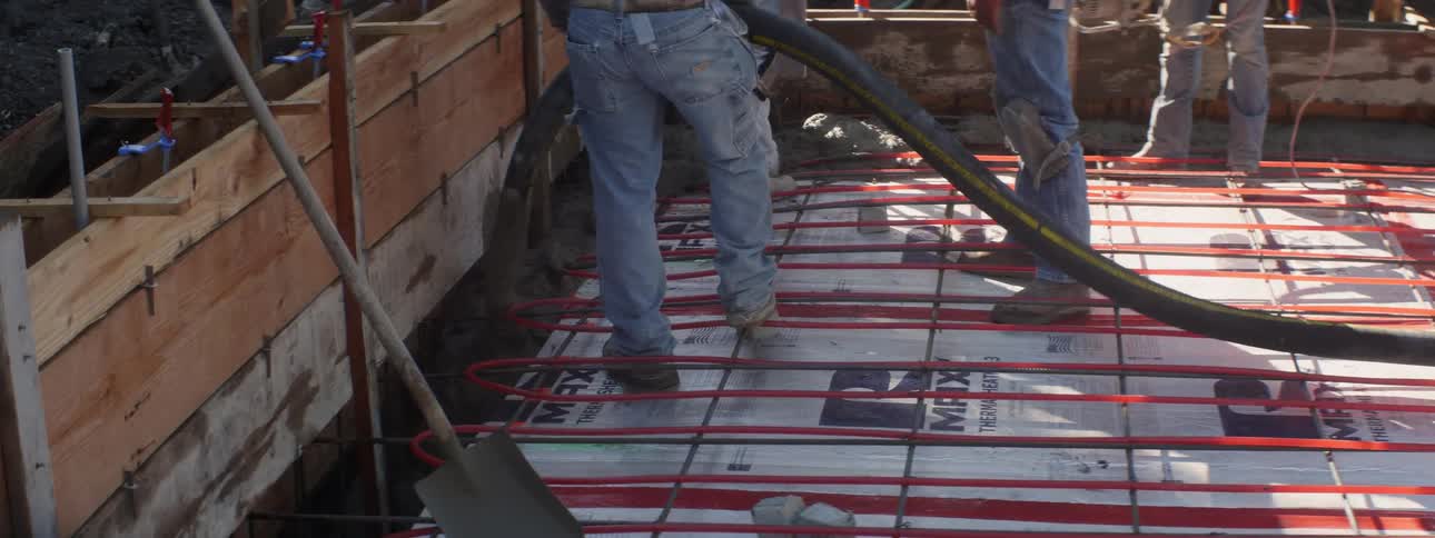 People are working on a construction site