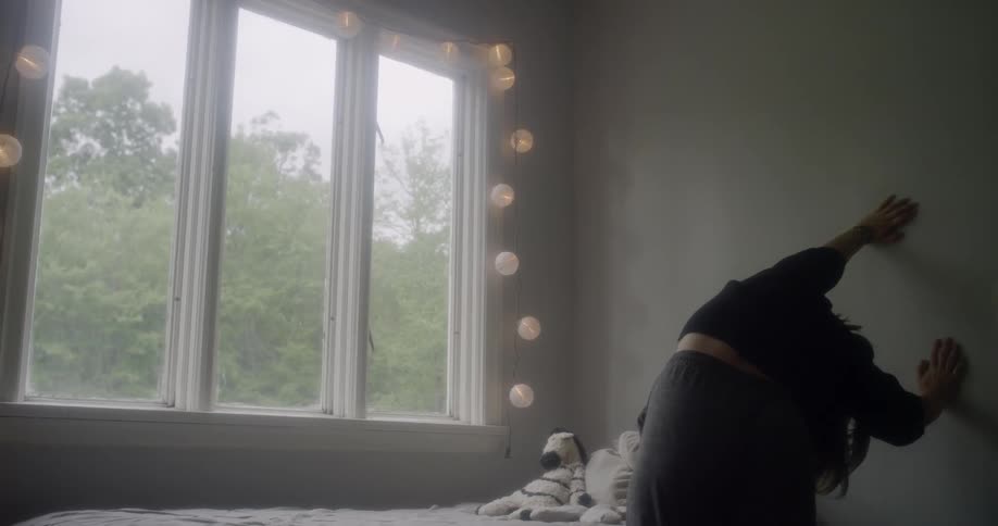 Woman Dancing Alone In Room