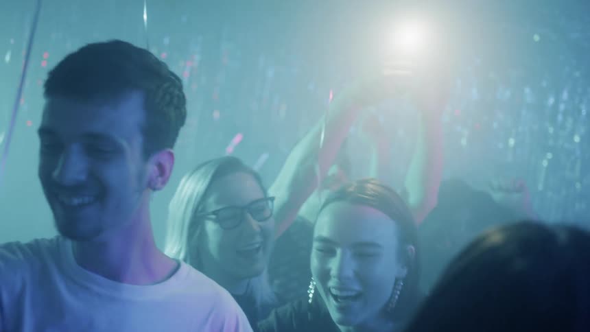 People celebrate at a house party
