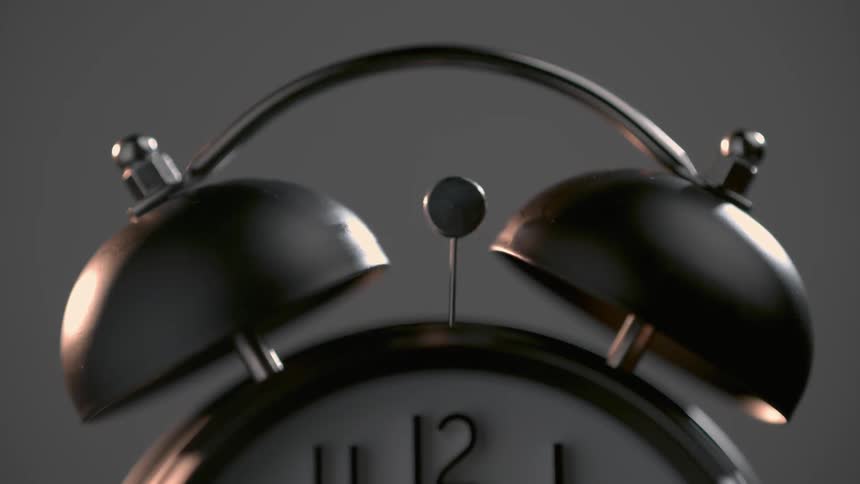 The alarm clock is ringing