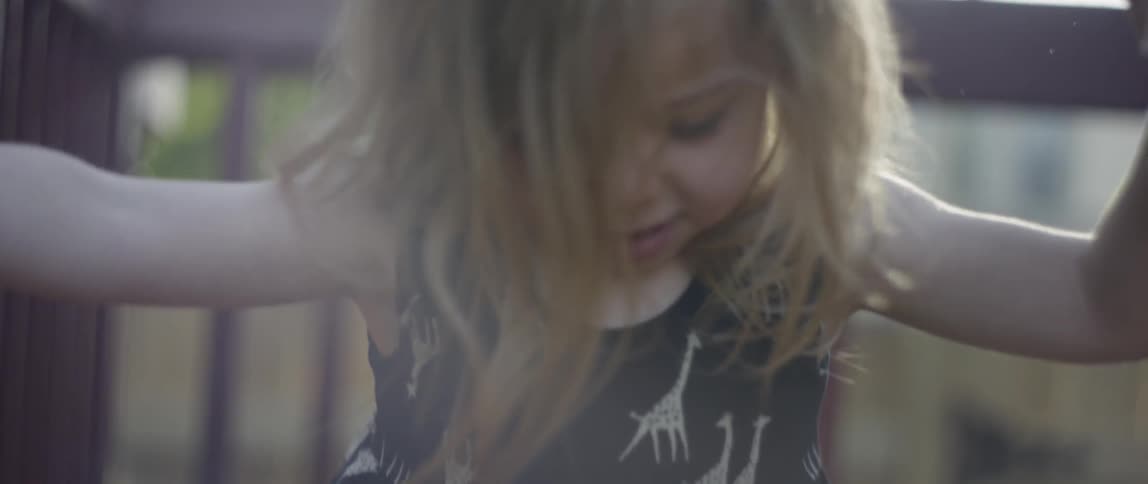 Little Girl Playing With Dog Outside