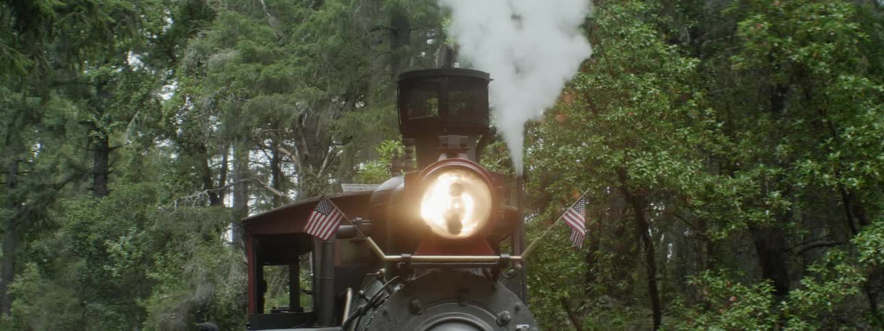 People Riding Steam Train