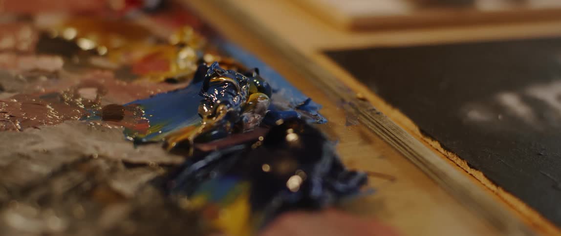 The paint is pooled up on the wood