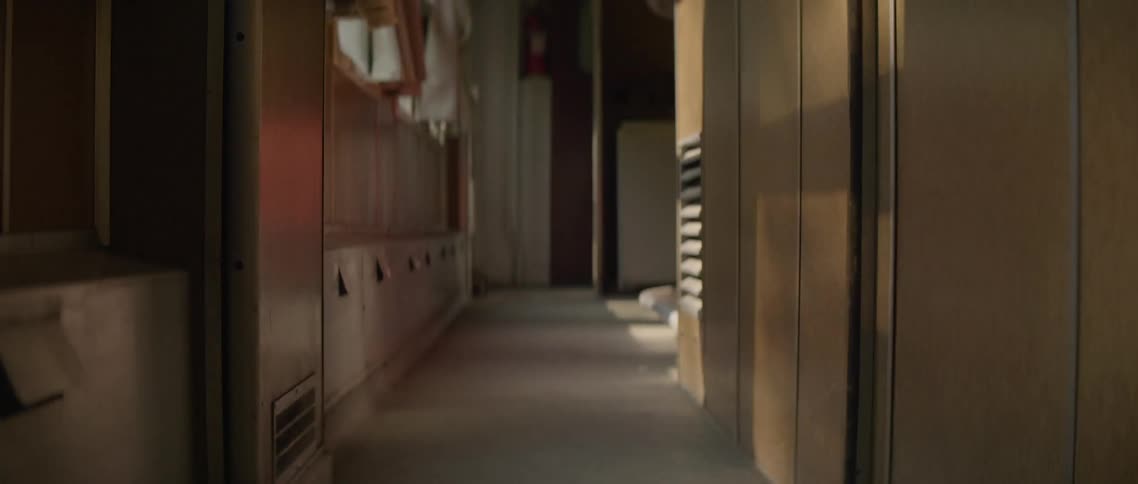 The train is moving with an empty cabin