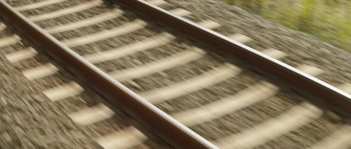 The tracks are empty near the field