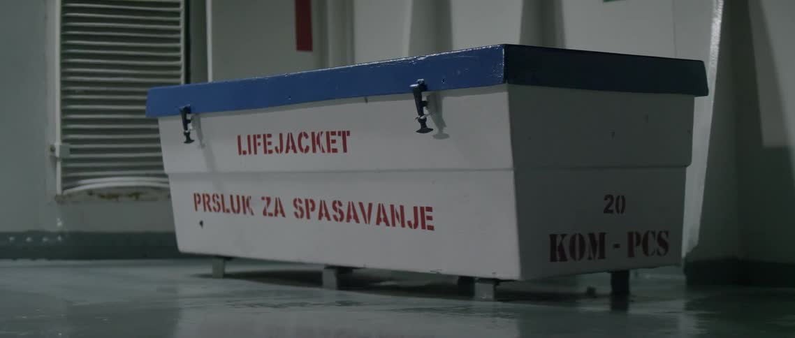 The crate is full of life jackets
