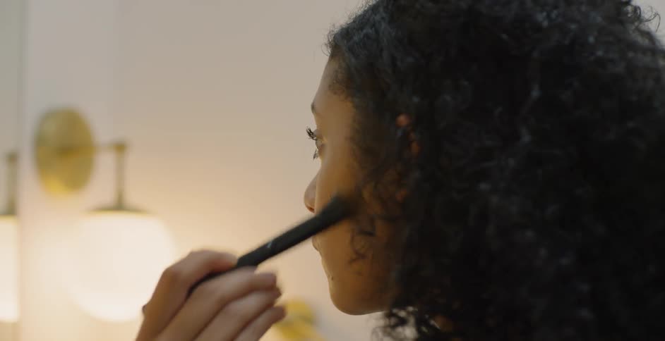 Woman Gets Ready To Go On Date