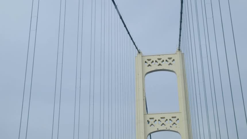 Street light on a white bridge